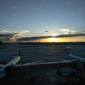 sunset Moscow airport