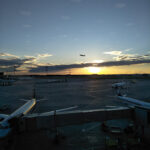 sunset Moscow airport