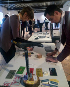 Preparing exhibition table. Preparing exhibition table.
