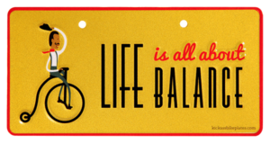 bike plate life is all about balance
