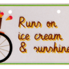 bike plate runs on ice cream