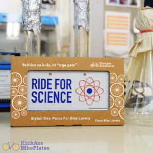 Ride for science bike plate