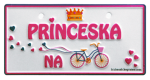 Princeska na kolesu tablica za kolo