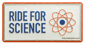 Ride for science bike plate