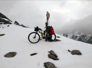 First snow on one of the passes.