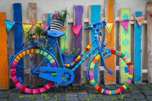 Colorful DIY bike